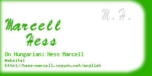 marcell hess business card